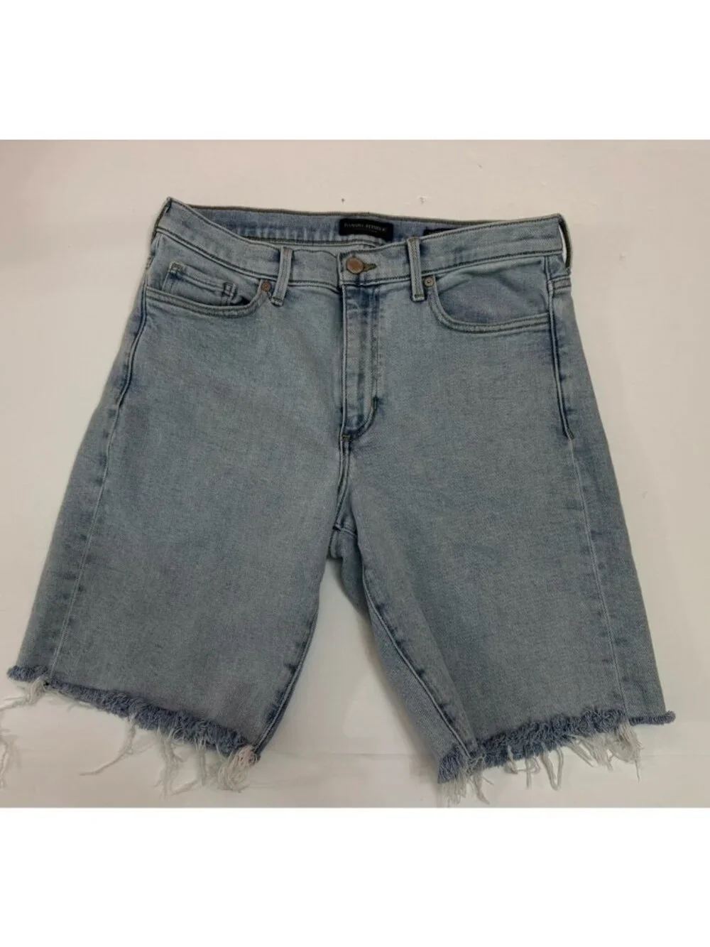 Banana Republic Denim Shorts Women 29 Mid Rise Straight Raw Hem Light Wash
